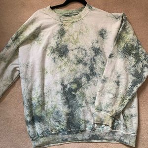Urban Renewal Green Tie Dye Sweatshirt